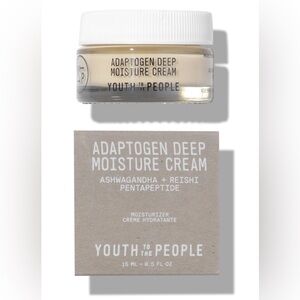 YOUTH TO THE PEOPLE 0.5 OZ DUO-ADAPTOGEN CREAM & SUPERCLAY MASK.
